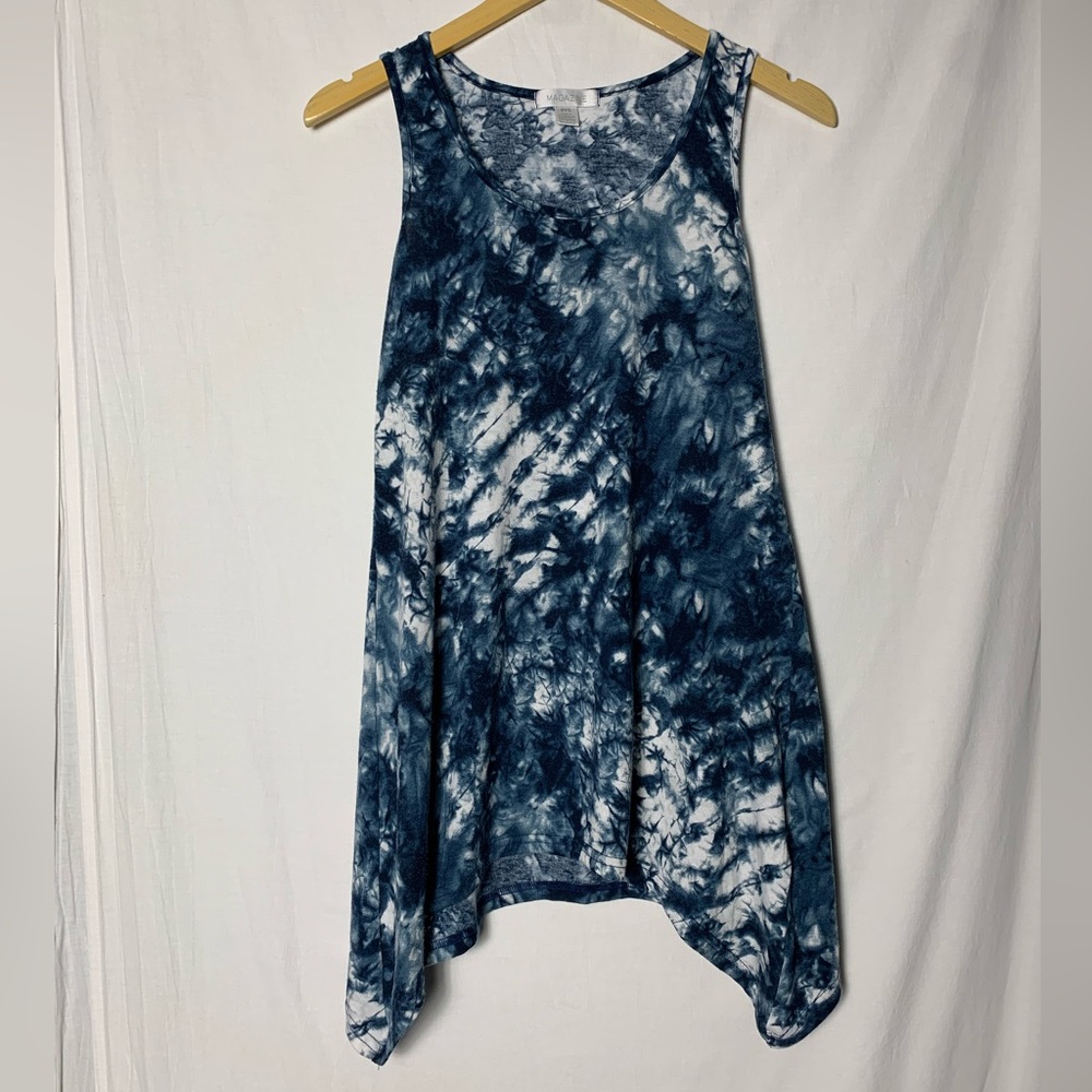 Magazine | Tie Dye Handkerchief Hem Tank - Small